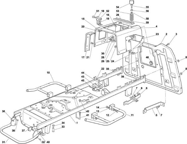 Frame OM 92C/13,5H Cat.2002 Garden tractor