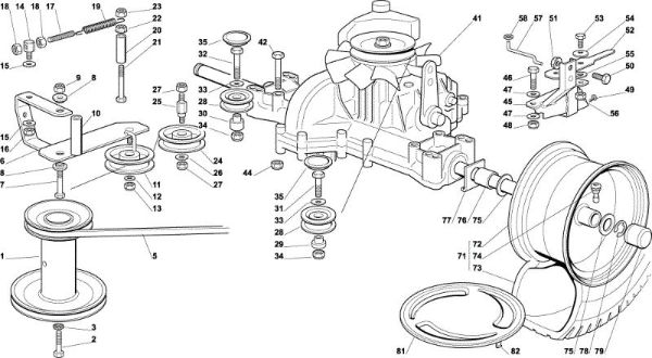 Transmission OM 92C/13,5H Cat.2002 Garden tractor
