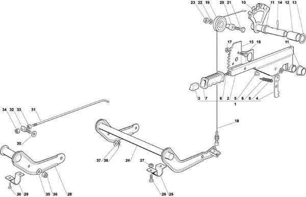 Cutting plate lifting OM 92C/13,5H Cat.2002 Garden tractor