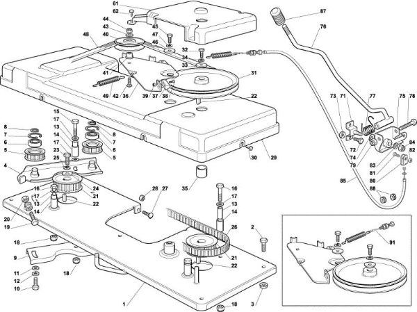 Cutting plate (1) OM 102C/15,5H Cat.2002 Garden tractor