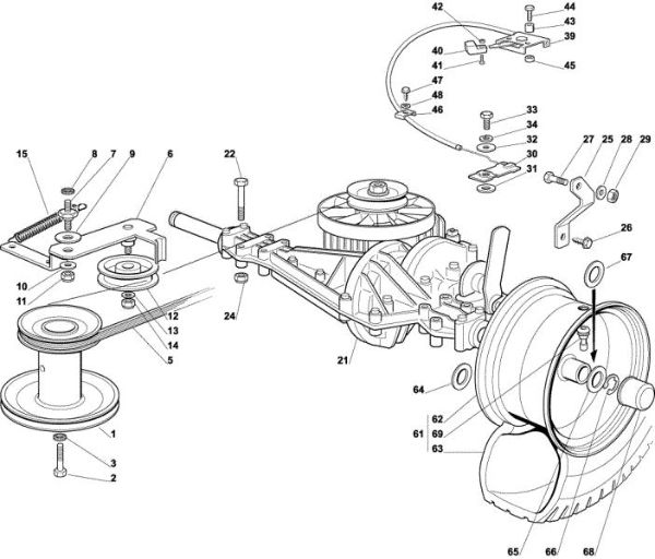 Transmission OM 72C/12,5M Cat.2003 Garden tractor