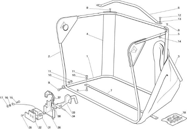 Grassbag OM 72C/12,5M Cat.2003 Garden tractor