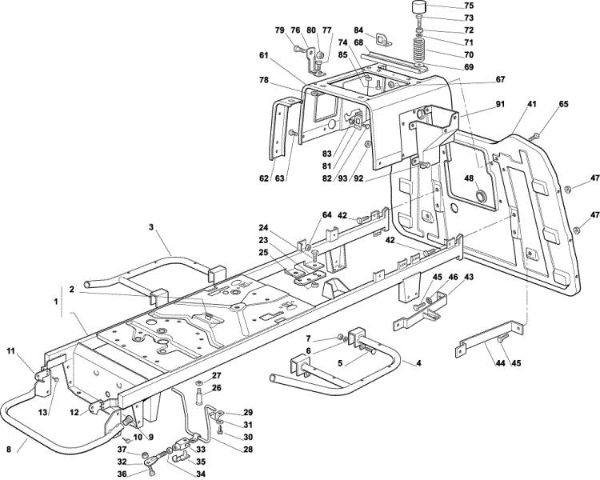 Frame OM 92C/13,5M Cat.2003 Garden tractor