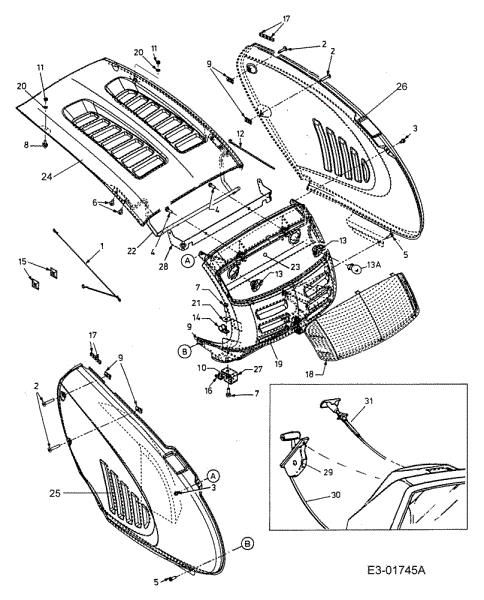 Front chassis assembly POLO 96 M Garden tractor
