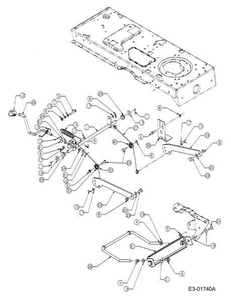 Cutting plate lifting POLO 107 H Garden tractor