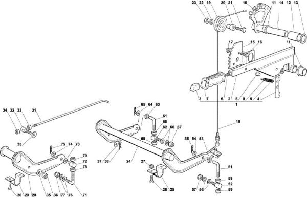 Cutting plate lifting OM 92C/13,5H Cat.2004 Garden tractor