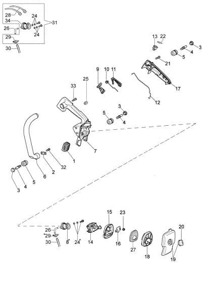 Handle and air filter 925 Chainsaw