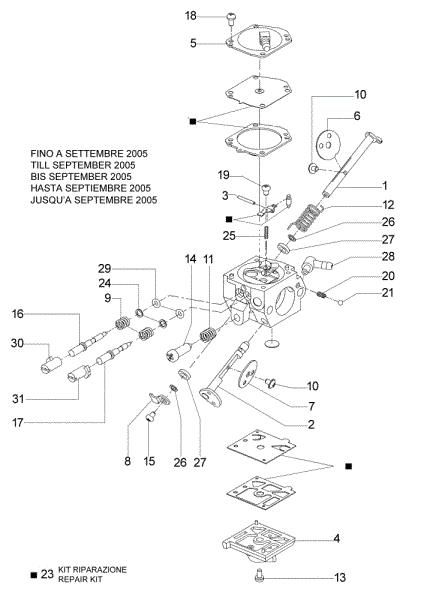 Carburetor HDA-207C 963 TTA Power cutter
