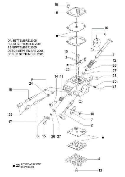Carburetor HDA-225 963 TTA Power cutter