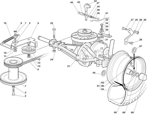 Transmission OM 72C/12,5H Cat.2005 Garden tractor