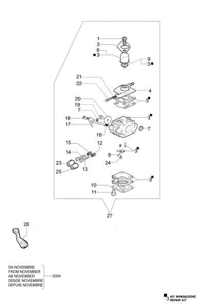 EURO1 carburetor WT-460B 740 S Brushcutter