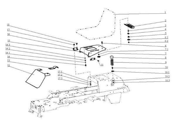 Hood (1/2) OM 104J/15,5H Cat.2005 Garden tractor