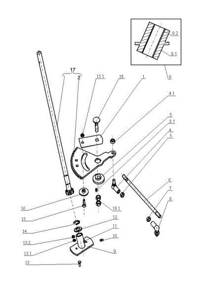 Steering arm OM 104JH/20H Cat.2005 Garden tractor