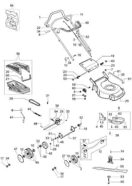 Illustrated parts list 2009 G 44 TB Lawnmower