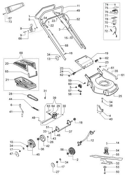Illustrated parts list (From June 2005) G 53 TBXE Lawnmower