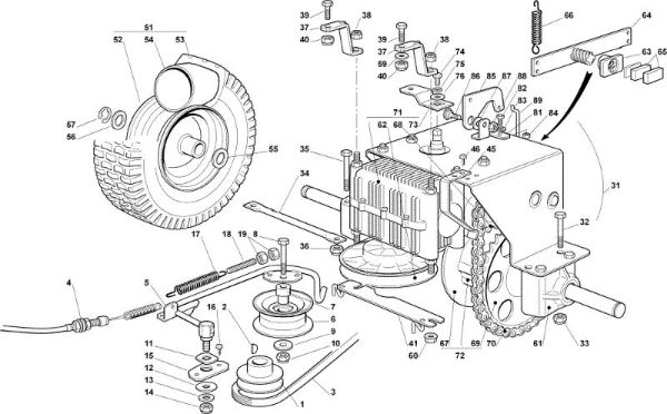 Transmission OM 63C/6,5M Cat.2006 Garden tractor