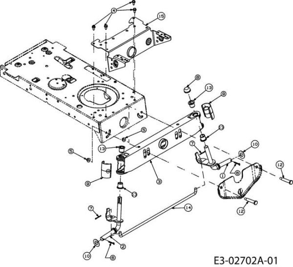 Front axle (2/2) POLO 108/15,5 H Cat.2006 Garden tractor