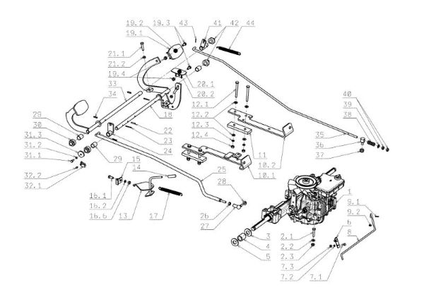 Transmission OM 104J/17,5H Cat.2006-2007 Garden tractor