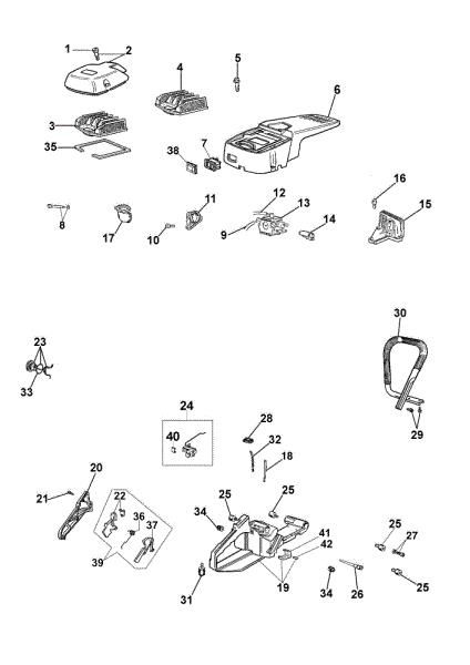 Tank and air filter 956 Chainsaw