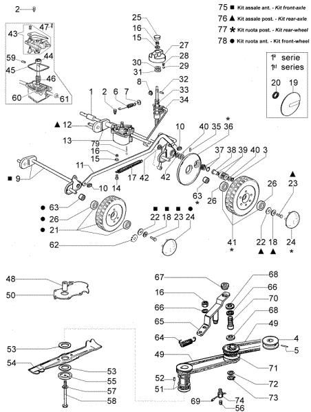 Axle assy LUX 53 VBT Lawnmower