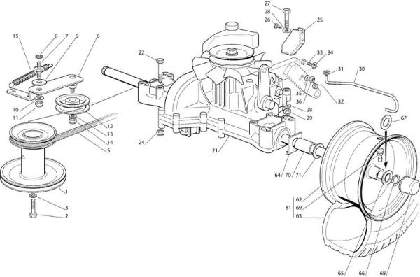 Transmission OM 72C/12,5H Cat.2007 Garden tractor