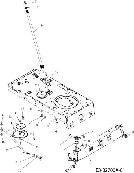 Front axle (1/2) POLO 97/13,5 T Cat.2007 Garden tractor