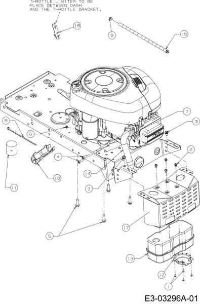 Engine POLO 108/15,5 H Cat.2007 Garden tractor