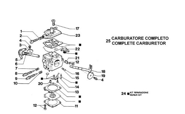 Carburetor WT-162A 938 Chainsaw