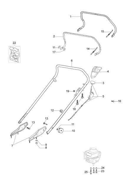 Handlebar LUX 55 TBX Lawnmower