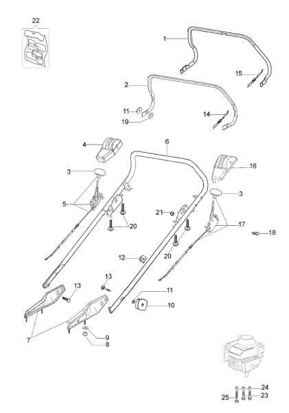 Handlebar LUX 55 TBI Lawnmower