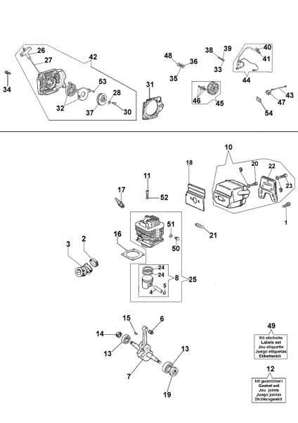 Starter assy and engine 981 Chainsaw