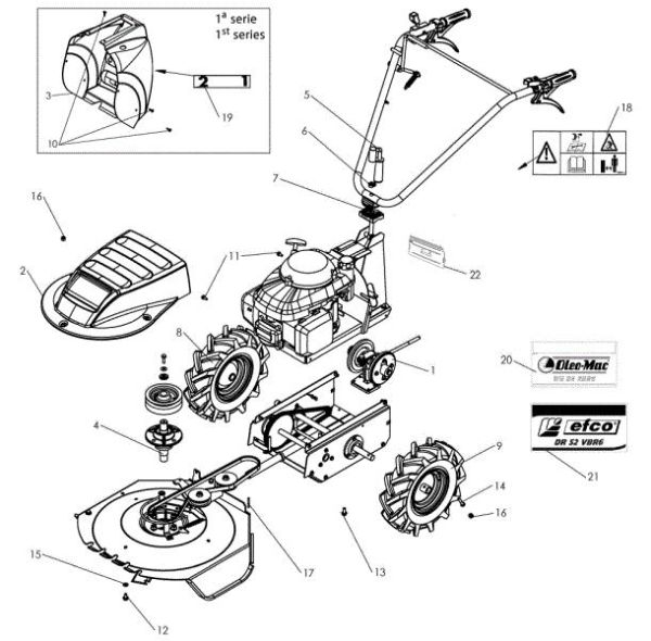 Frame (until 2011) WB 52 VBR6 Bush hog mower