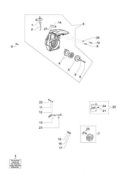 Starter assy 936 Chainsaw
