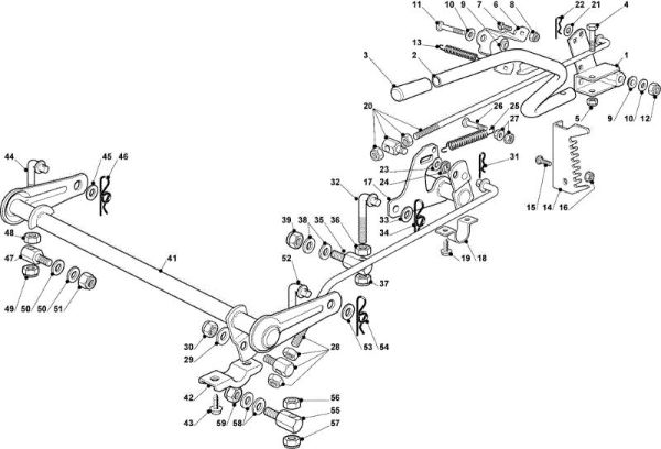 Cutting plate lifting OM 93C/13,5H France Cat. 2008 Garden tractor (only for the French market)