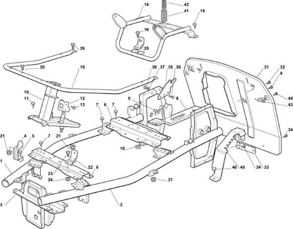 Frame OM 63C/6,5M Cat.2008 Garden tractor