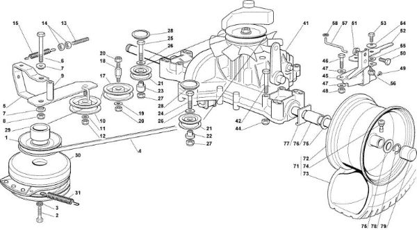 Transmission OM 122C/22H Cat.2008 Garden tractor