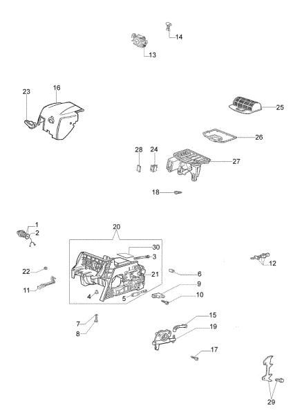 Crankcase and air filter 940 C Chainsaw