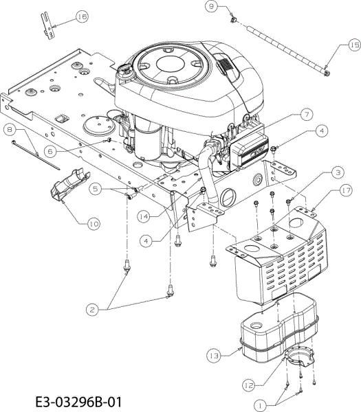 Engine POLO 108/17 H Cat.2008 Garden tractor