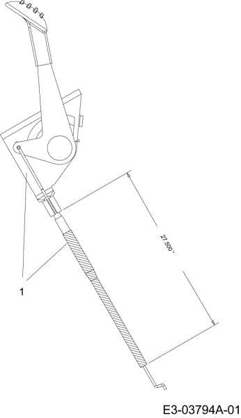 Throttle cable POLO 108/17 H Cat.2008 Garden tractor