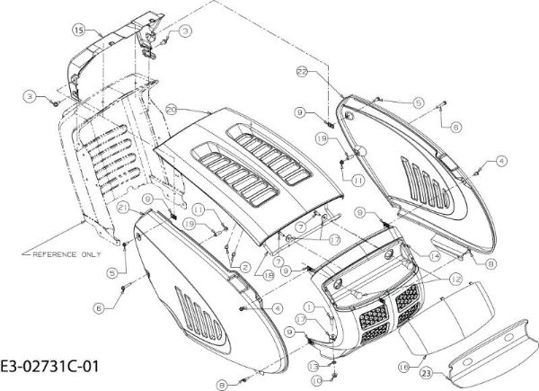 Body POLO 108/15,5 H Cat.2008 Garden tractor