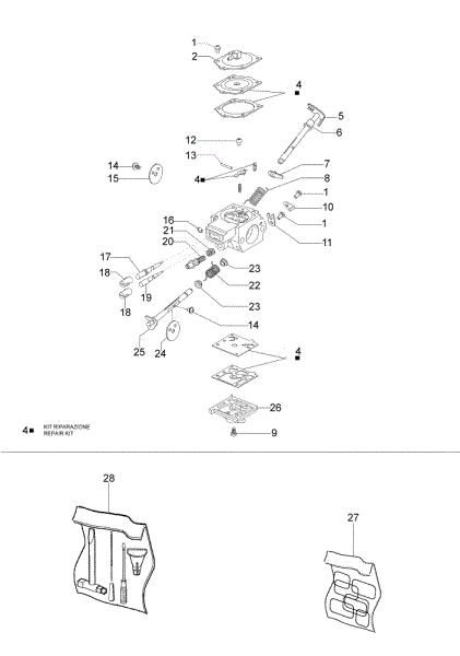 Carburetor WJ-121 GS 720 Chainsaw