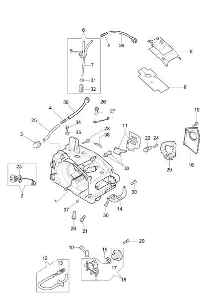 Crankcase GS 260 Chainsaw