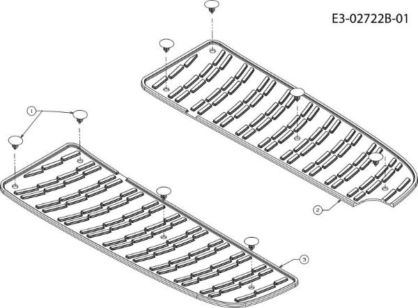 Foot pads TORNADO 108/17,5 H Garden tractor