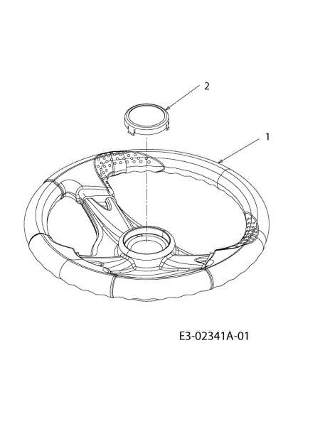 Steering wheel TORNADO 108/20 H Garden tractor