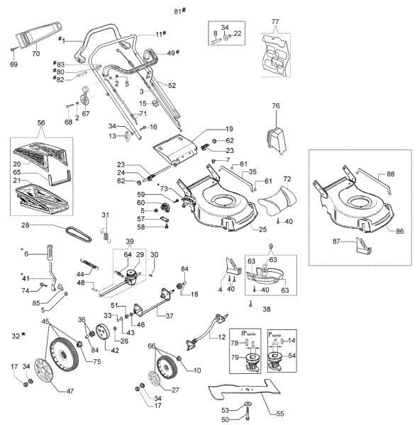 Illustrated parts list G 53 THX ALLROAD Lawnmower