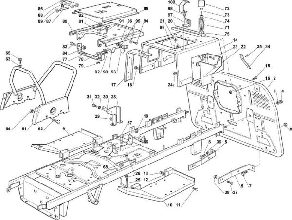 Frame OM 102C/16,5M Cat.2009 Garden tractor