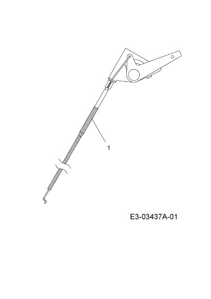 Throttle cable KROSSER PLUS 105/17,5 H Garden tractor