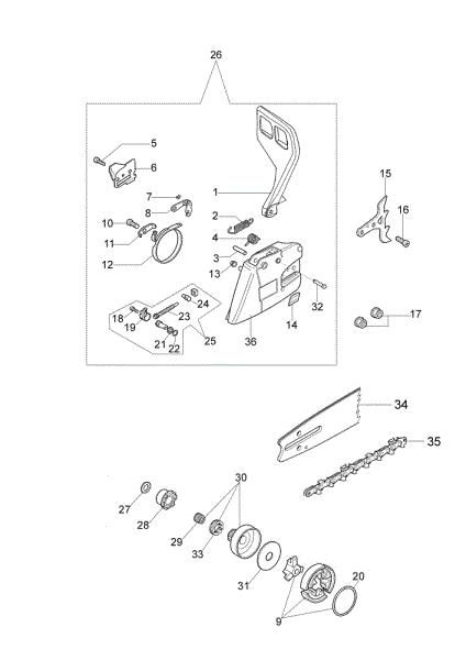 Clutch and brake 952 Chainsaw