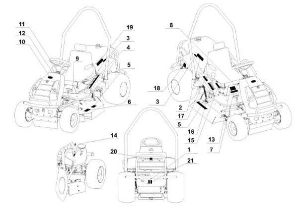 Labels APACHE 92 4x4 Cat.2009 Garden tractor