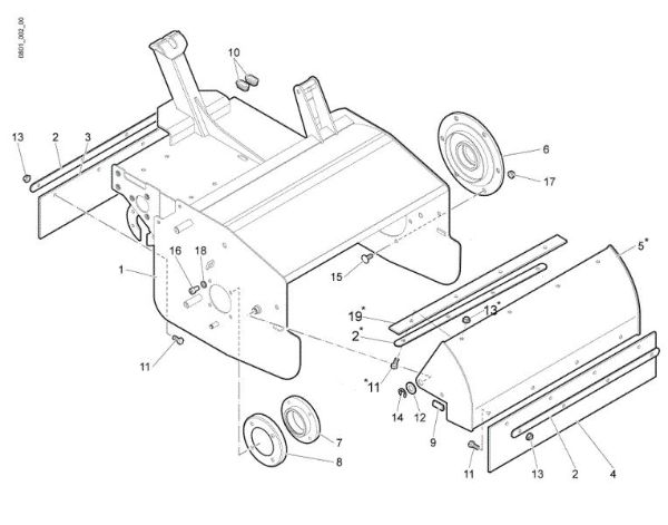 Frame WB 55 H 6,5 Flail mowers